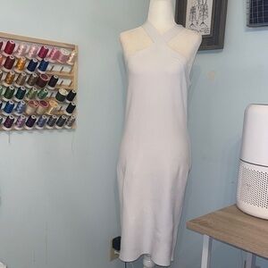 NWT House of Harlow revolve 1960 size large halter white knit ribbed dress